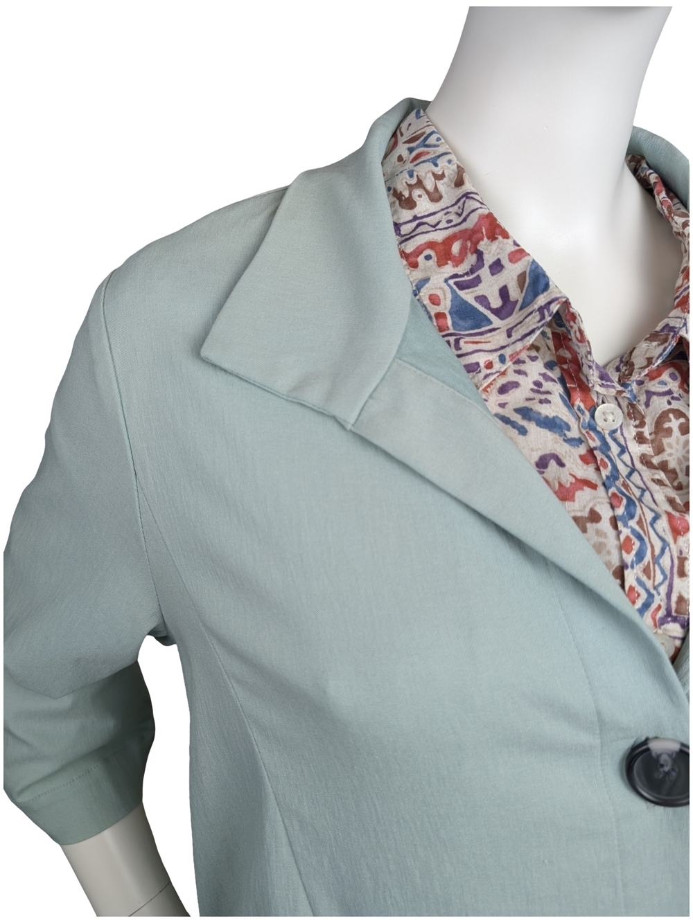 AYRtight Baxter Topper Jacket S Julep NWT Made in Canada Oversized Stretch Aqua - Picture 7 of 16
